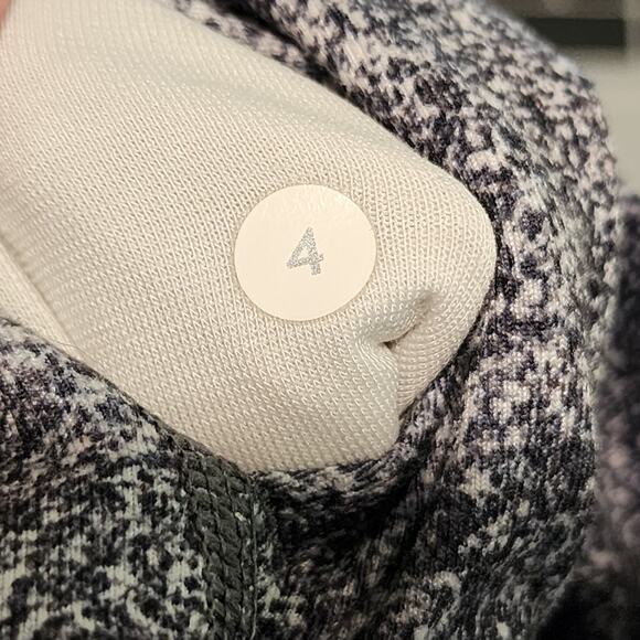 Lululemon Wunder Under High Rise Pant Abstract Spray Jacquard White Black 4 - Picture 7 of 7